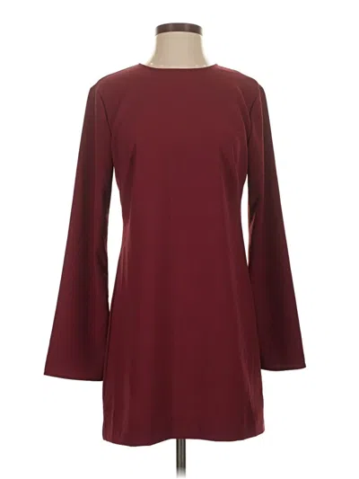 Pre-owned Mng Casual Dress In Burgundy