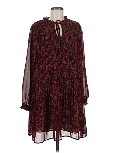 Pre-owned Mng Casual Dress In Burgundy