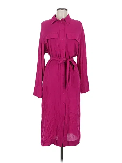 Pre-owned Mng Casual Dress In Burgundy