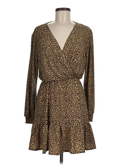 Pre-owned Mng Casual Dress In Gold