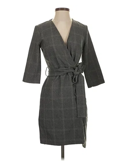 Pre-owned Mng Casual Dress In Gray