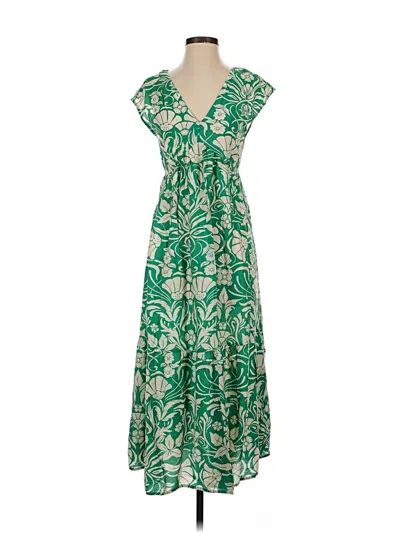 Pre-owned Mng Casual Dress In Green
