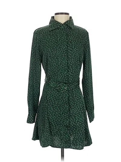 Pre-owned Mng Casual Dress In Green