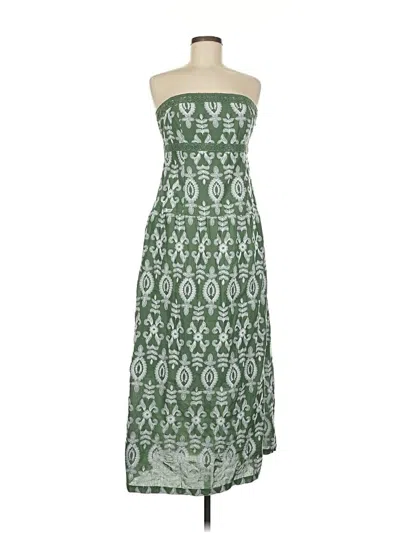 Pre-owned Mng Casual Dress In Green