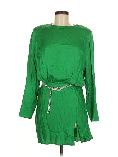 Pre-owned Mng Casual Dress In Green