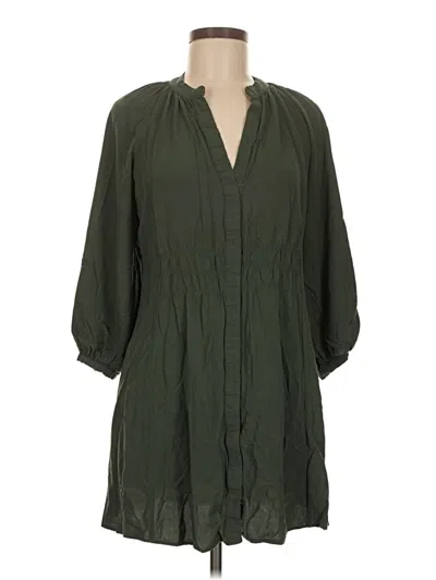 Pre-owned Mng Casual Dress In Green