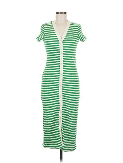 Pre-owned Mng Casual Dress In Green