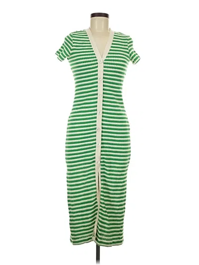 Pre-owned Mng Casual Dress In Green