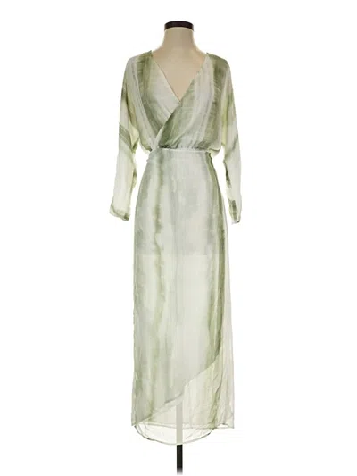 Pre-owned Mng Casual Dress In Green