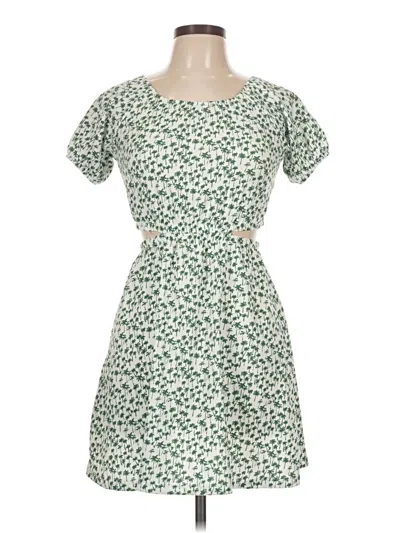 Pre-owned Mng Casual Dress In Green
