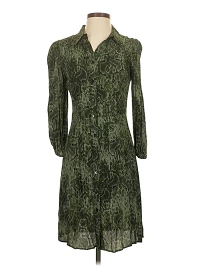 Pre-owned Mng Casual Dress In Green