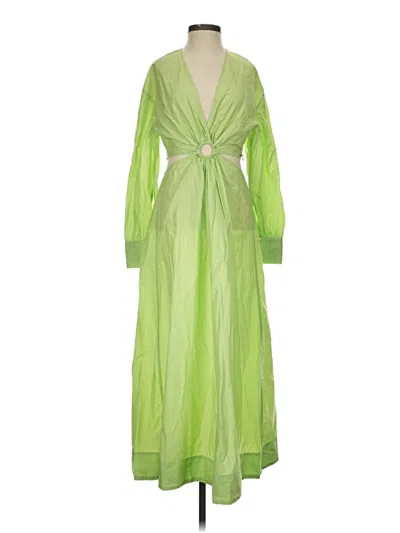 Pre-owned Mng Casual Dress In Green
