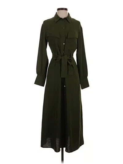 Pre-owned Mng Casual Dress In Green