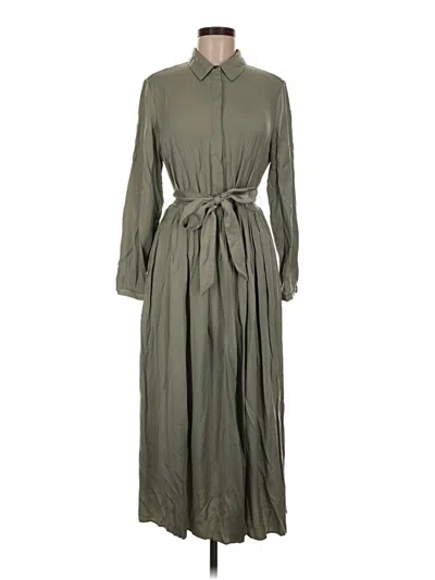 Pre-owned Mng Casual Dress In Green