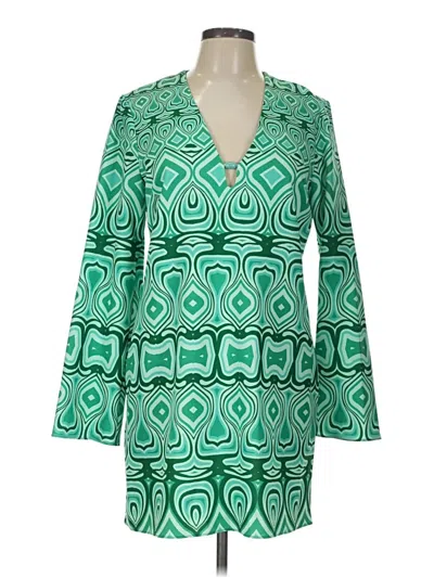 Pre-owned Mng Casual Dress In Green