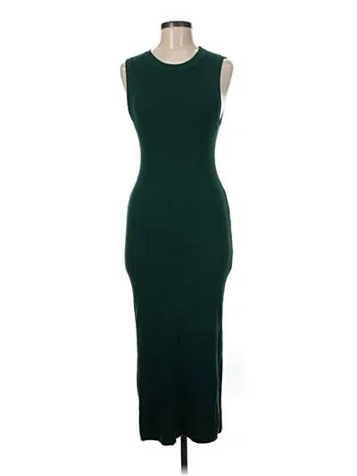 Pre-owned Mng Casual Dress In Green