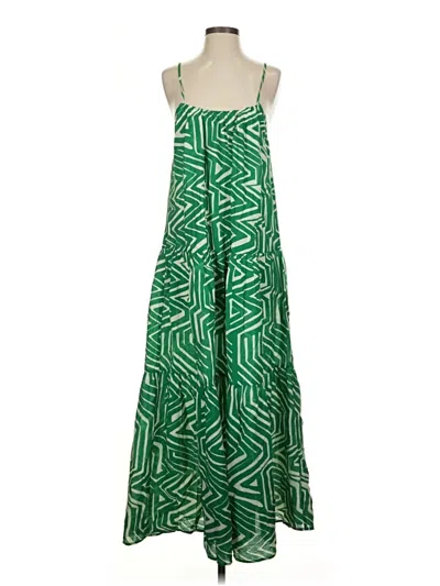 Pre-owned Mng Casual Dress In Green