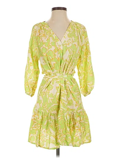Pre-owned Mng Casual Dress In Green
