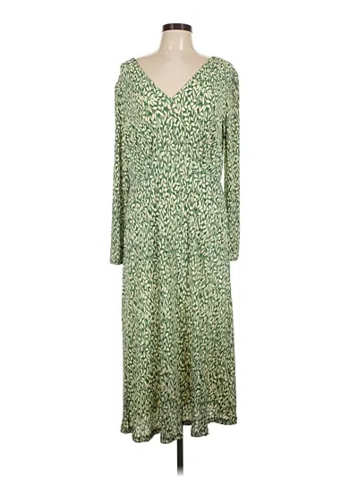 Pre-owned Mng Casual Dress In Green