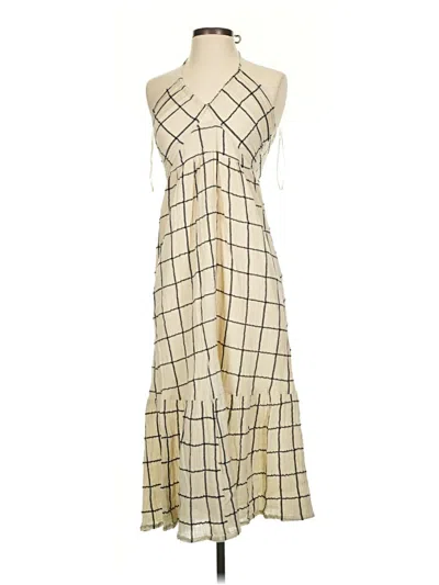 Pre-owned Mng Casual Dress In Ivory