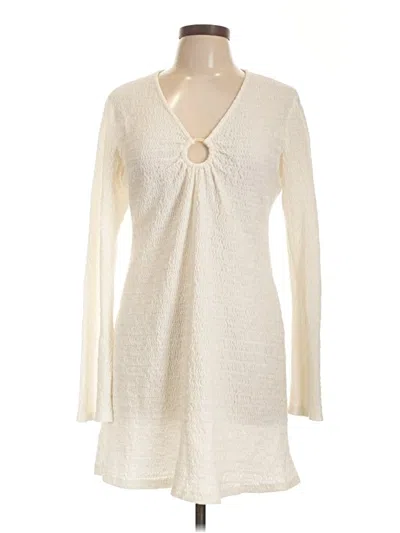Pre-owned Mng Casual Dress In Ivory