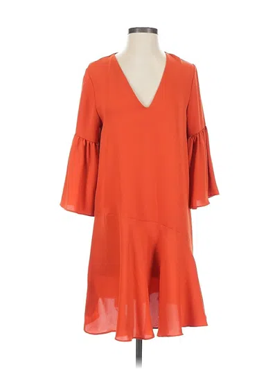 Pre-owned Mng Casual Dress In Orange