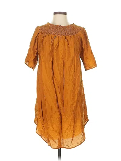 Pre-owned Mng Casual Dress In Orange