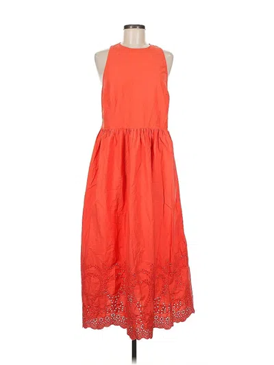 Pre-owned Mng Casual Dress In Orange
