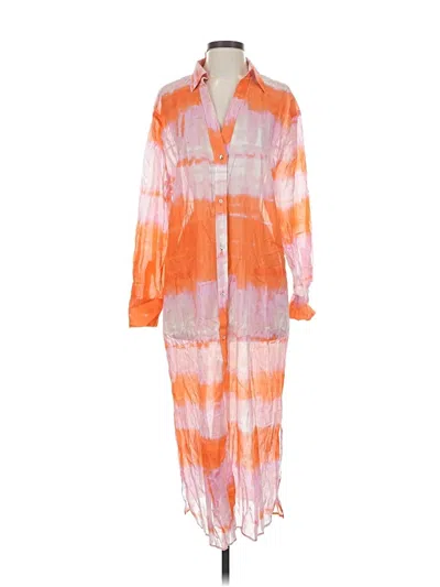 Pre-owned Mng Casual Dress In Orange