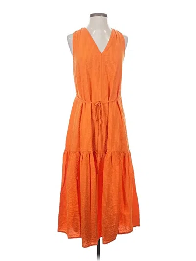 Pre-owned Mng Casual Dress In Orange