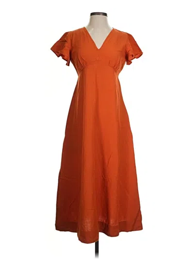 Pre-owned Mng Casual Dress In Orange