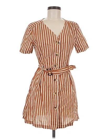 Pre-owned Mng Casual Dress In Orange