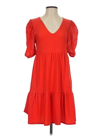 Pre-owned Mng Casual Dress In Red