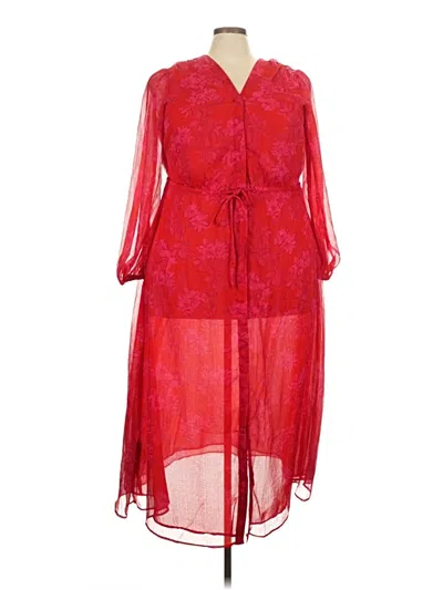 Pre-owned Mng Casual Dress In Red