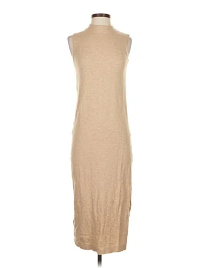 Pre-owned Mng Casual Dress In Tan