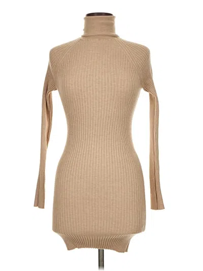 Pre-owned Mng Casual Dress In Tan