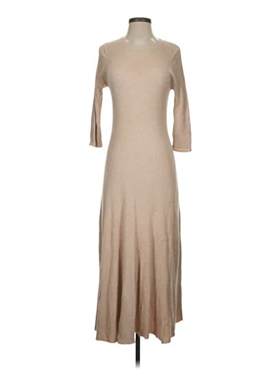 Pre-owned Mng Casual Dress In Tan