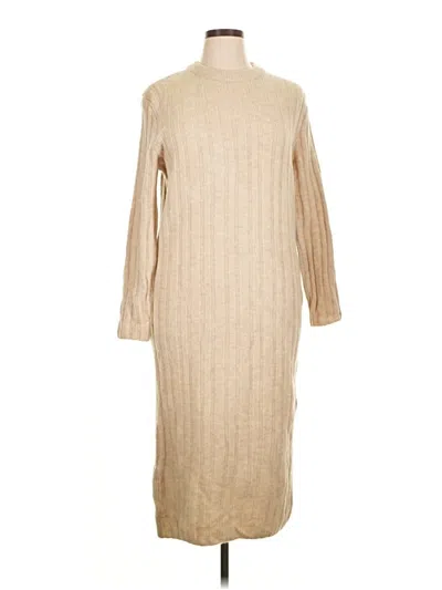 Pre-owned Mng Casual Dress In Tan