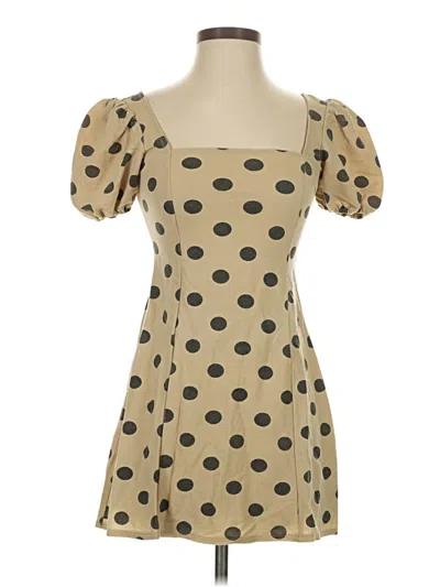 Pre-owned Mng Casual Dress In Tan