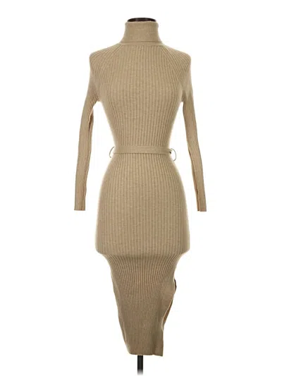 Pre-owned Mng Casual Dress In Tan