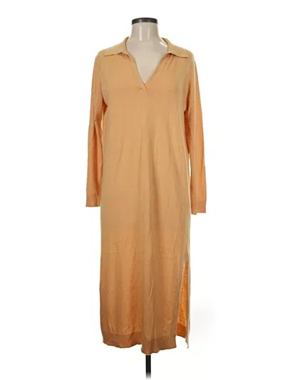 Pre-owned Mng Casual Dress In Tan