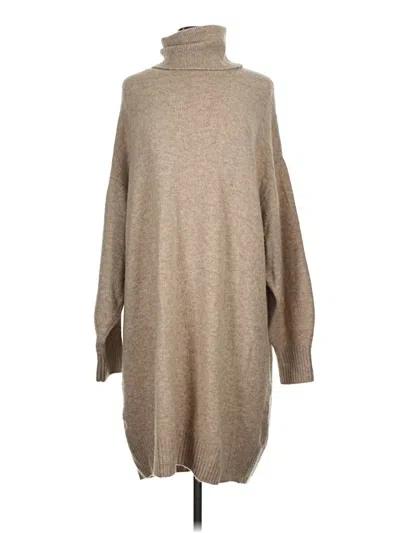 Pre-owned Mng Casual Dress In Tan