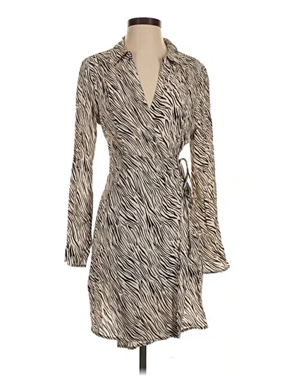Pre-owned Mng Casual Dress In Tan