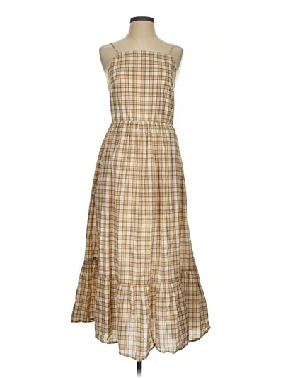 Pre-owned Mng Casual Dress In Tan