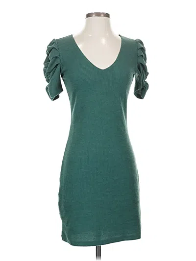 Pre-owned Mng Casual Dress In Teal