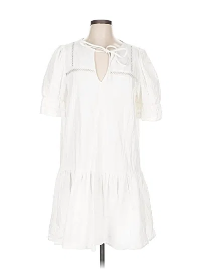 Pre-owned Mng Casual Dress In White