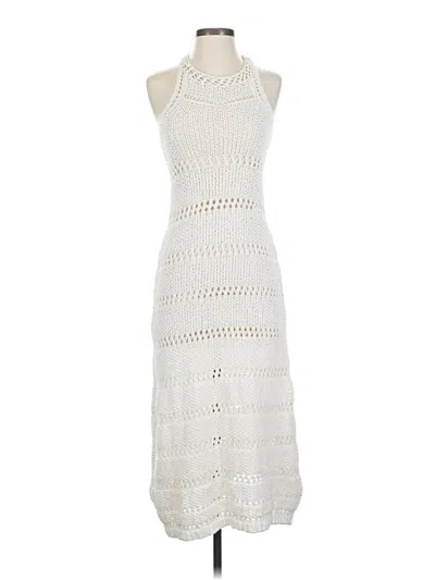 Pre-owned Mng Casual Dress In White