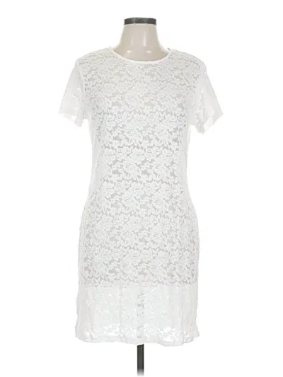 Pre-owned Mng Casual Dress In White