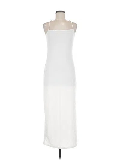 Pre-owned Mng Casual Dress In White