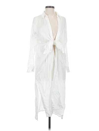 Pre-owned Mng Casual Dress In White